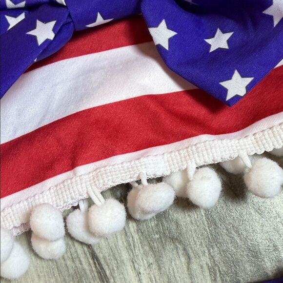 Patriotic Baby Outfit with Headband 3-6M - Picture 3 of 7